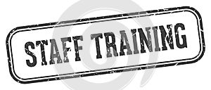 staff training stamp. staff training rectangular stamp on white background