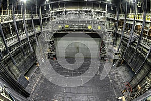 Stage in the abandoned theatre