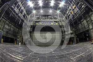Stage in the abandoned theatre