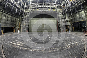Stage in the abandoned theatre