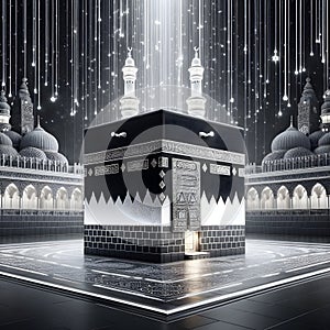 Stage background kabah in mekkah mosque alharam