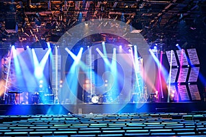 Stage With Colored Lighting
