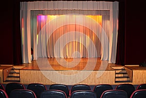 Stage curtain.