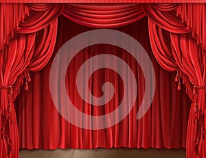 Stage curtain realistic