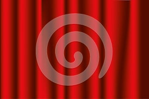 Stage curtains red. Opera or theater background. Vector.