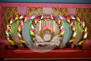 Stage decoration of reception party, indian Marriage, party decor