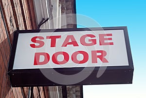 Stage door entrance sunny day