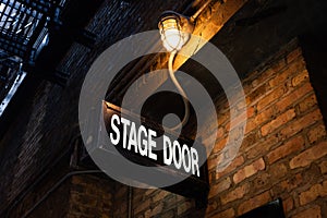 Stage Door sign