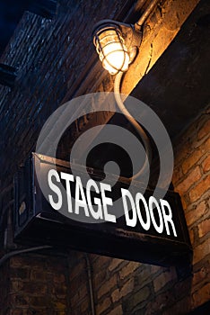 Stage Door sign