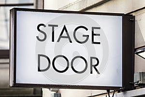 Stage Door Sign at a Theatre