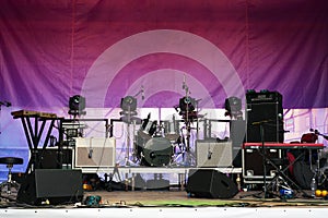 Stage with equipment