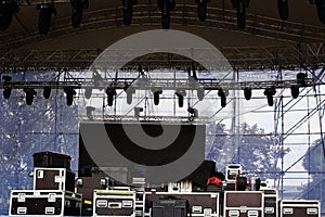 Stage equipment for a concert photo