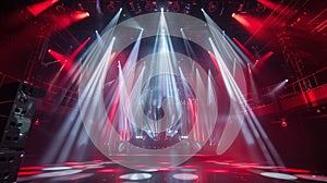 The stage is equipped with elaborate lighting and sound systems capable of creating spectacular productions