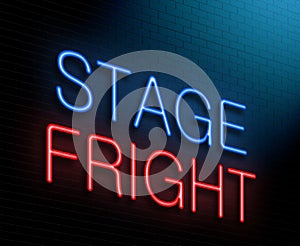 Stage fright concept.