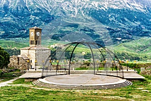 Stage in Gjirokaster Castle, Gjirokaster, Albania