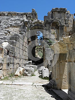 Stage of the Greco-Roman theater in Turkey
