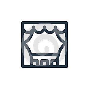 stage icon vector from arts concept. Thin line illustration of stage editable stroke. stage linear sign for use on web and mobile