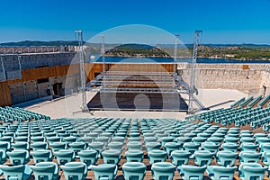 Stage inside of Michael's Fortress in Sibenik, Croatia