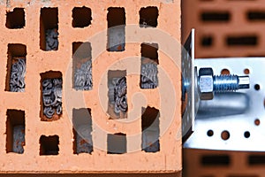 Stage of installation of a chemical anchor