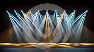 Stage Lighting Illuminates Empty Performance Area