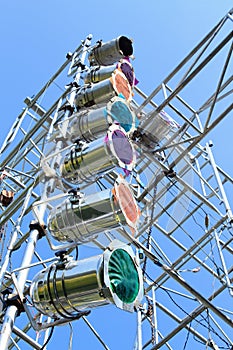 Stage lights at an outdoor concert