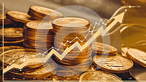 stage with a line of books on it and a graph on the top