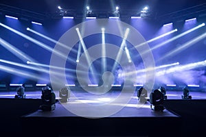 Stage for live concert Online transmission. Business concept for a concert online production broadcast in realtime as events