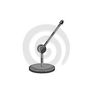 stage microphone stand cartoon vector illustration