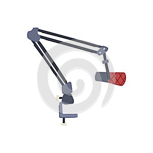 stage microphone stand cartoon vector illustration