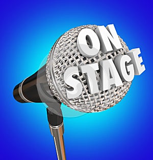 On Stage Microphone Word Concert Performance Singer Comedian