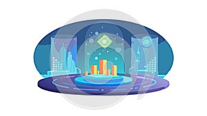 Stage Performance Icon, Audience at Dynamic Live Event, vector design Generative AI