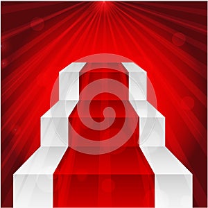 Stage with red carpet