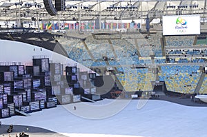 Stage for Rio2016 Olympics opening ceremonies