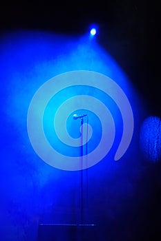 Stage smoke microphone photo