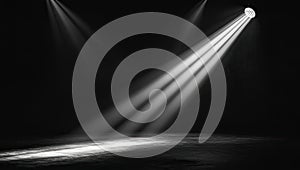 Spotlight on Black Background