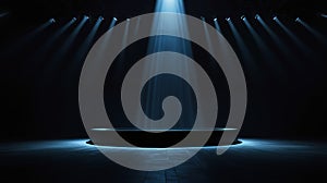 Stage spotlight on empty background