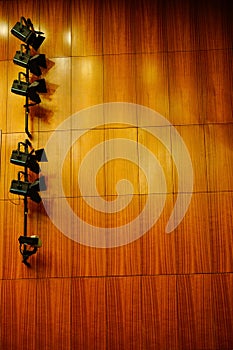 Stage spotlights at the theatre