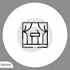 Stage vector icon sign symbol