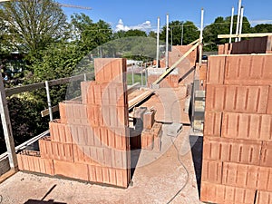 stages of construction of a private house