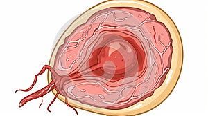 Stages of embryo development ovulation of secondary oocyte and fertilization process photo