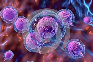 Stages of embryo development ovulation of secondary oocyte and fertilization process photo