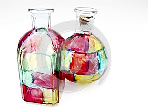 Stain Glass Bottles