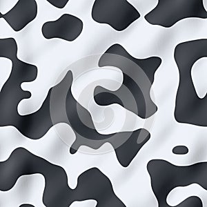 stained cow seamless pattern â€“ black spots on square white background - rough surface