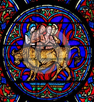 Stained Glass - The Adoration of the Golden Calf