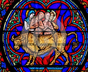 Stained Glass - The Adoration of the Golden Calf