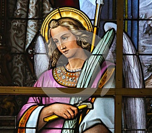 Stained Glass - Allegory on the Suffering of Jesus photo