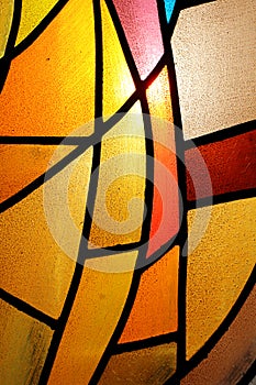 Stained glass backlit by the sun