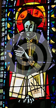 Saint Ignatius of Loyola - Stained Glass in Paris photo