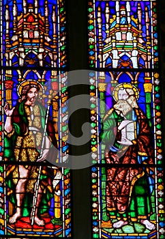 Stained Glass - St John the Baptist and St Matthew the Evangelist photo