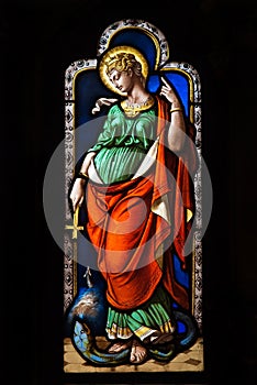 A stained glass from Blois Chateau photo